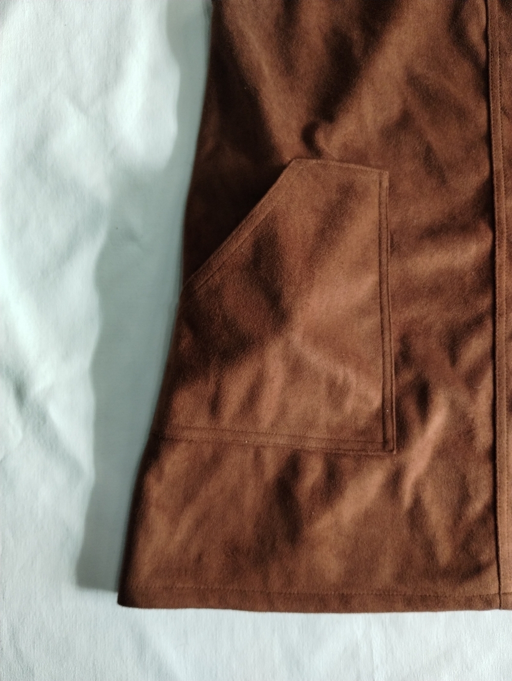 Primark Brown Faux Suede Jumper Dress Size (10) - Picture 5 of 8